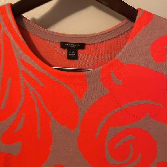 Ann Taylor orange print dress - Picture 2 of 2